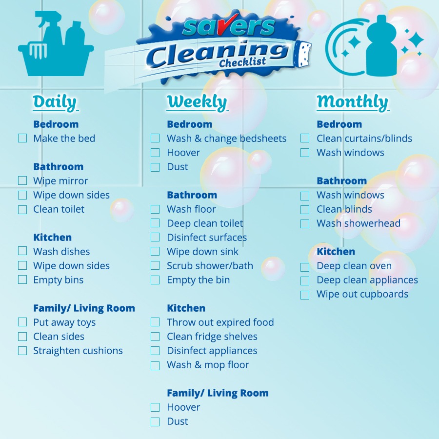Cleaning checklist