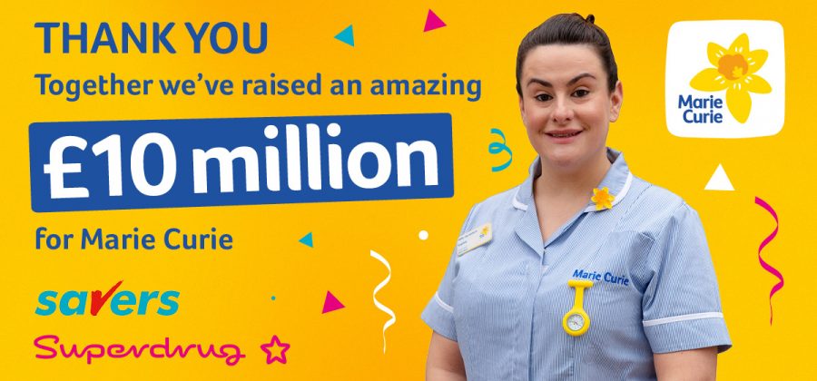 £10million raised for Marie Curie!