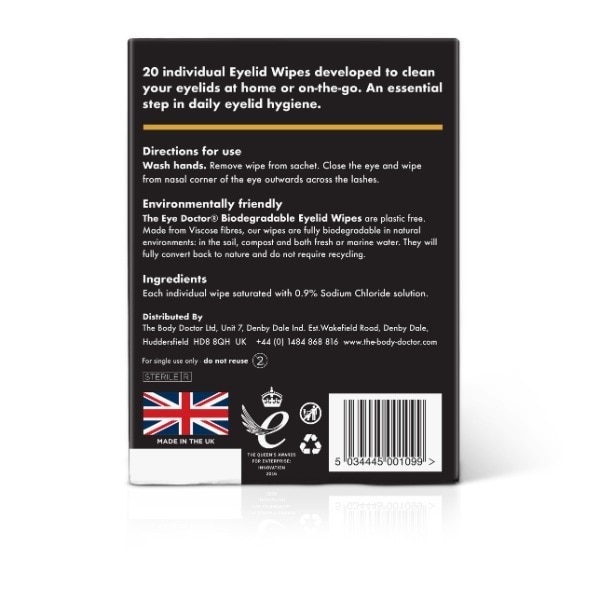 The Eye Doctor Lid Sterile Wipes 20s