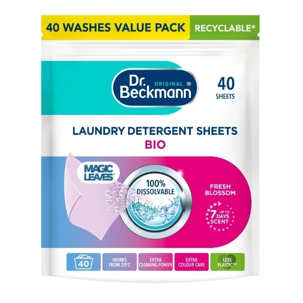 Dr Beckmann Laundry Sheets Bio 40 Pack