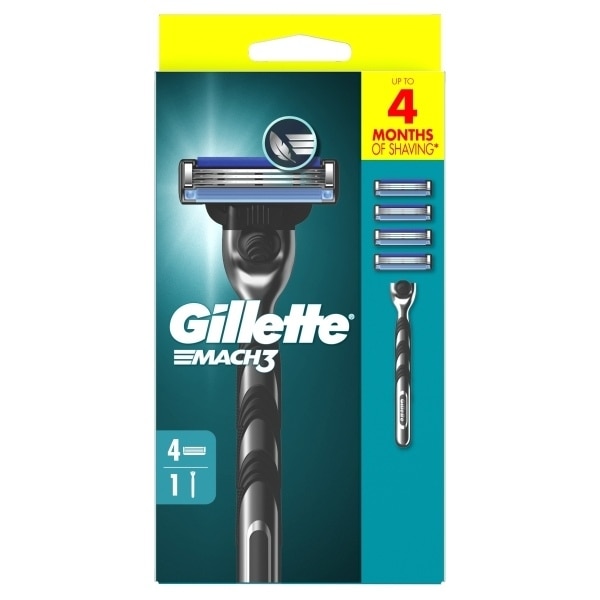 Gillette Mach3 Starter Kit 4 Blade 8s