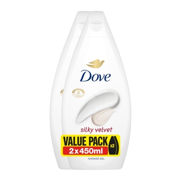 Dove Bodywash Velvet Silk 2X450ml Twin
