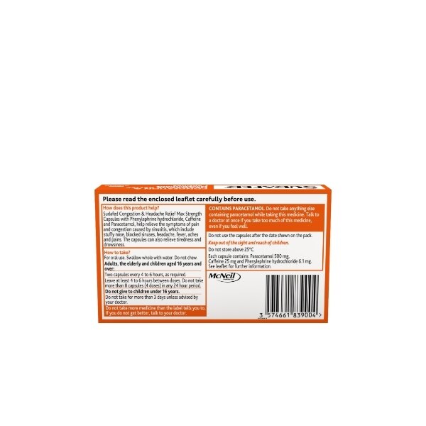 Sudafed Congest Head Relief Caps 12s