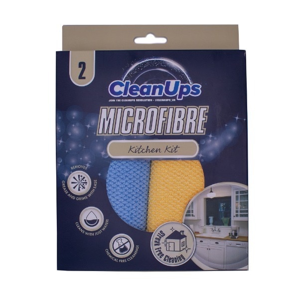 Cleanups Microfibre Kitchen Kit 2 Pack