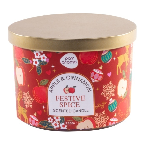 230G Candle With Lid - Festive Spice