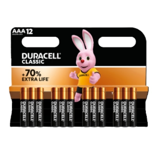 Duracell Classic Aaa Alkaline Batteries 12 Pack