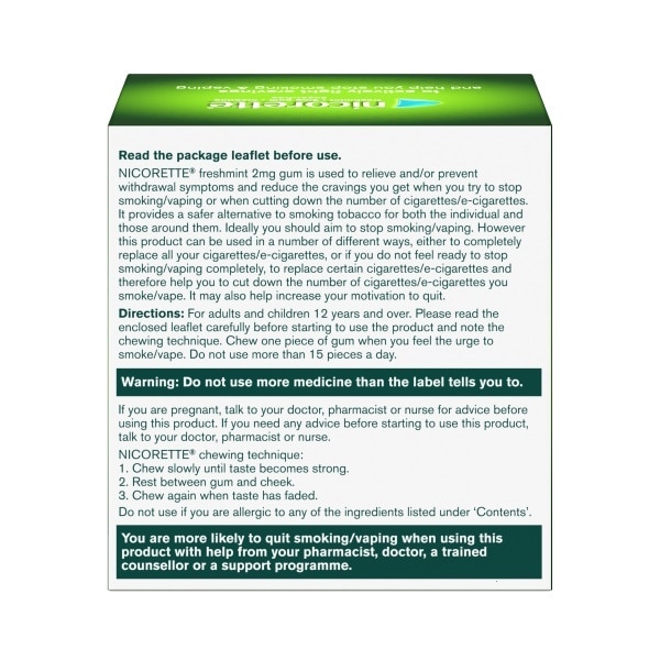 Nicorette Freshmint Gum 2mg 210s