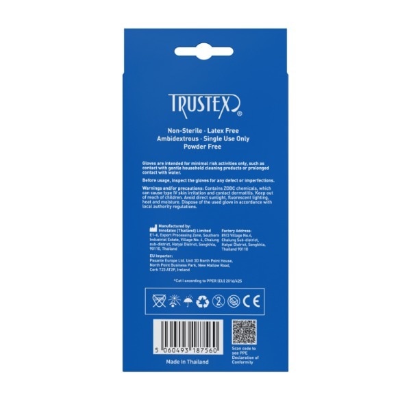 Trustex Powder Free Nitrile Gloves 20 Pack
