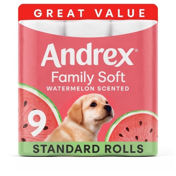 Andrex Family Soft Watermelon 9 Roll