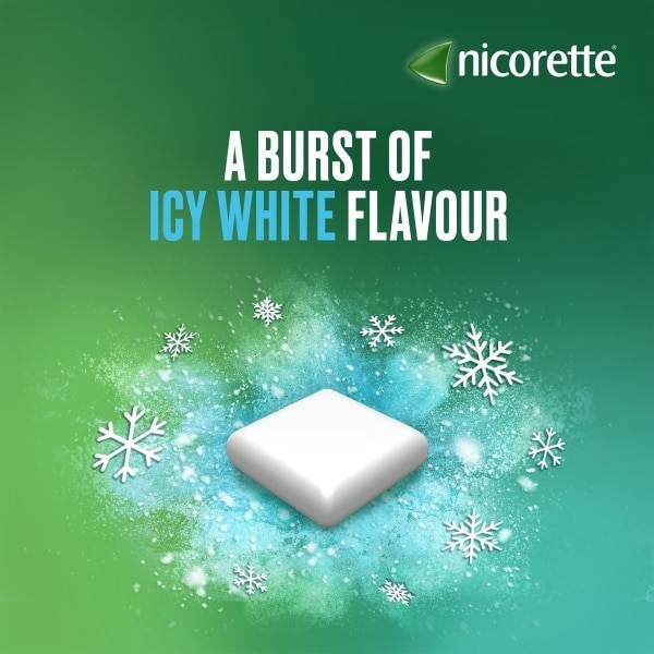 Nicorette Icy White Whitening Gum 2mg 105s