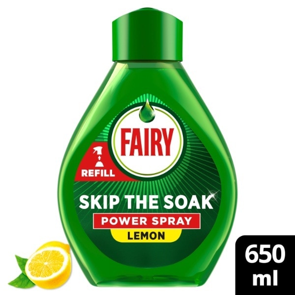 Fairy Skip The Soak Power Spray Refill Lemon 650Ml