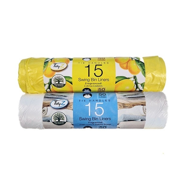 Tidyz Swing Bin Tie Handle Fragranced 50L 15pk