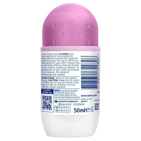 Sanex Derma Care Invisible Dry 48H 50ml