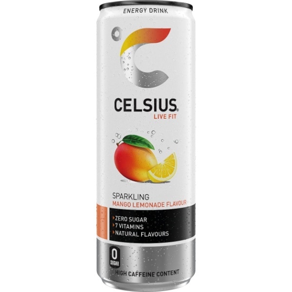 Celsius Energy Drink Sparkling Mango Lemonade 355ml