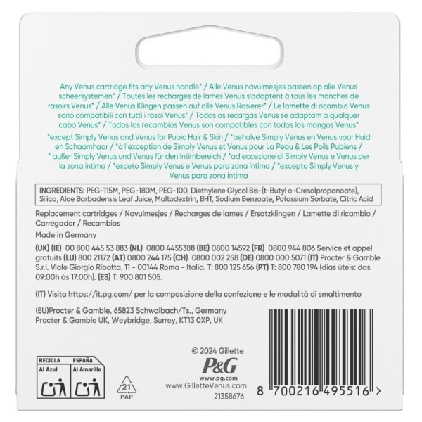 Venus Sensitive Blades X4