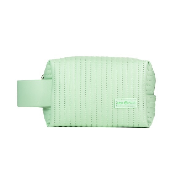 Quilted Cosmetic Bag Green