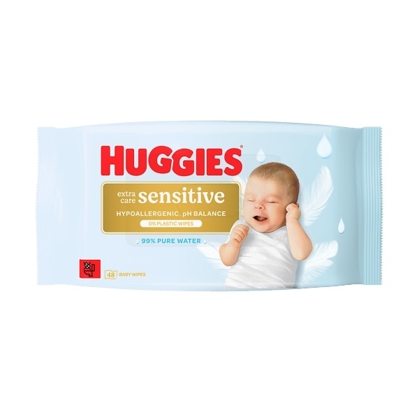 Huggies Pure Extra Sensitive Pf Baby Wipes - 48 Pack