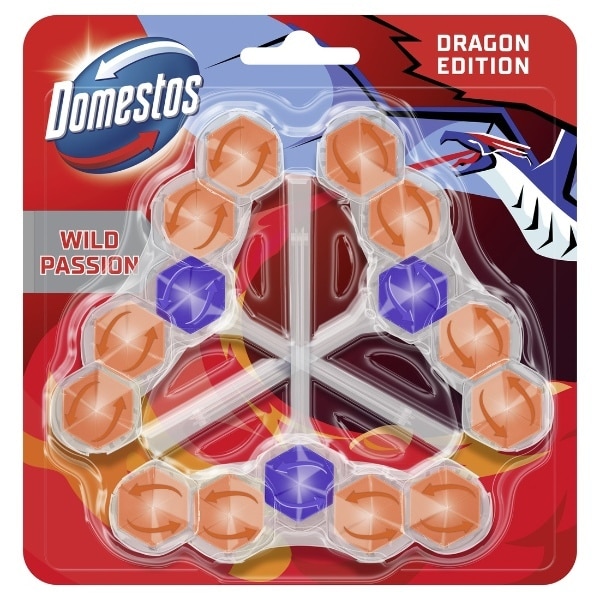 Domestos Wild Passion Toilet Block 3X50g