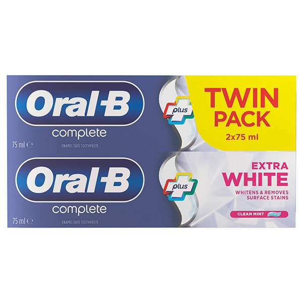 Oral B Complete Extra White Toothpaste 75ml x 2