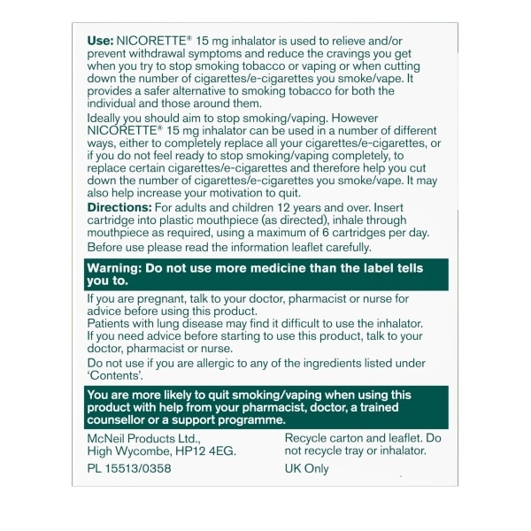 Nicorette Inhalator X