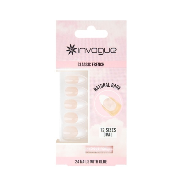 Invogue Bare French Oval Nails (28 Pieces)
