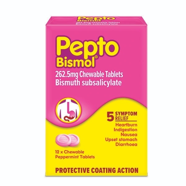 Pepto Bismol Chewable Tablet Peppermint 12s