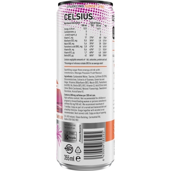 Celsius Sunset Vibe 355ml