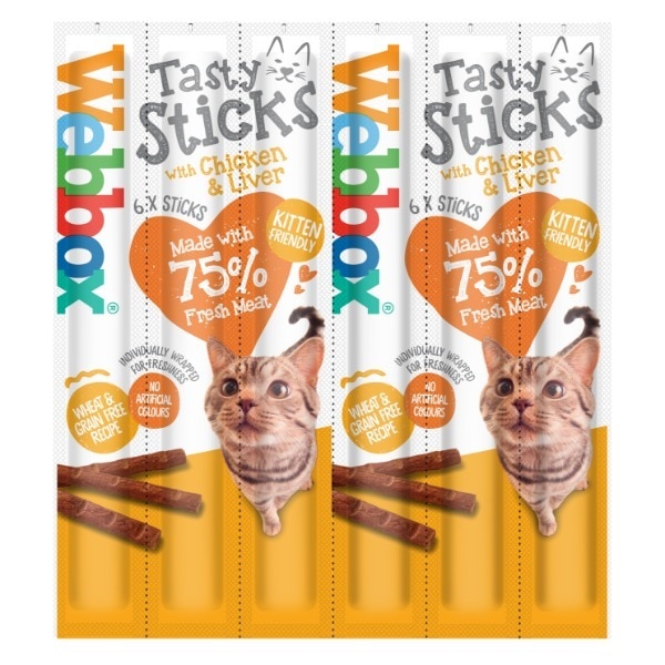 Webbox 6 Cat Sticks Chicken+Liver