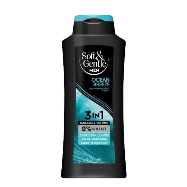 Soft & Gentle Men Ocean Breeze 3 In 1 Shower Gel 400Ml