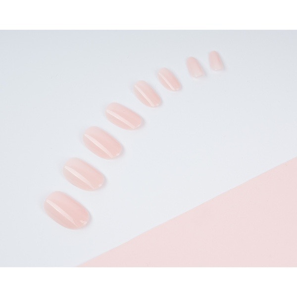 Invogue Baby Pink Oval Nails (24 Pieces)