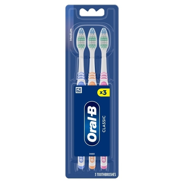Oral B Classic 123 Manual Toothbrush 3 Pack