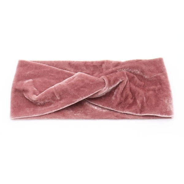 Pink Velvet Hairband Stretch