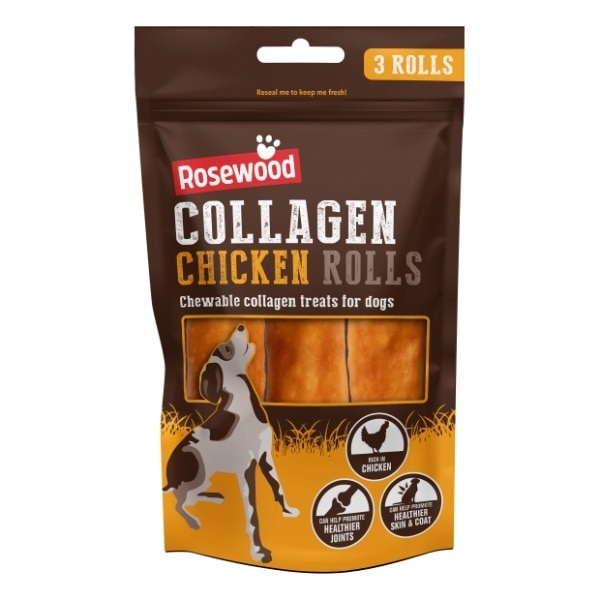 Rosewood Collagen Chicken Rolls 3 Pack 70g
