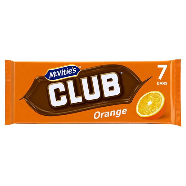 Mcvities Club Biscuit Bar Orange 7 Pack