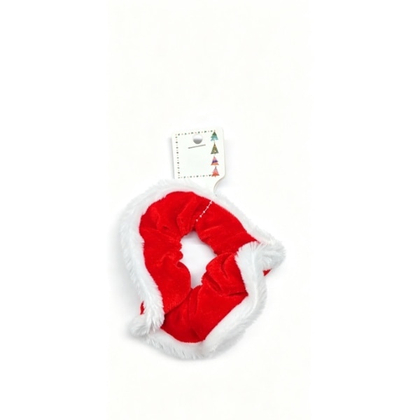 Christmas Red And White Scrunchie
