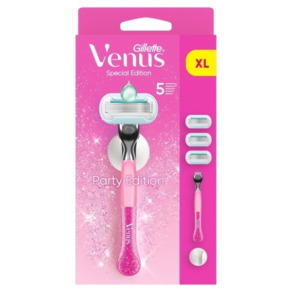 Venus Party Edition Women’S Razor 3 Refill Blades Cartridges