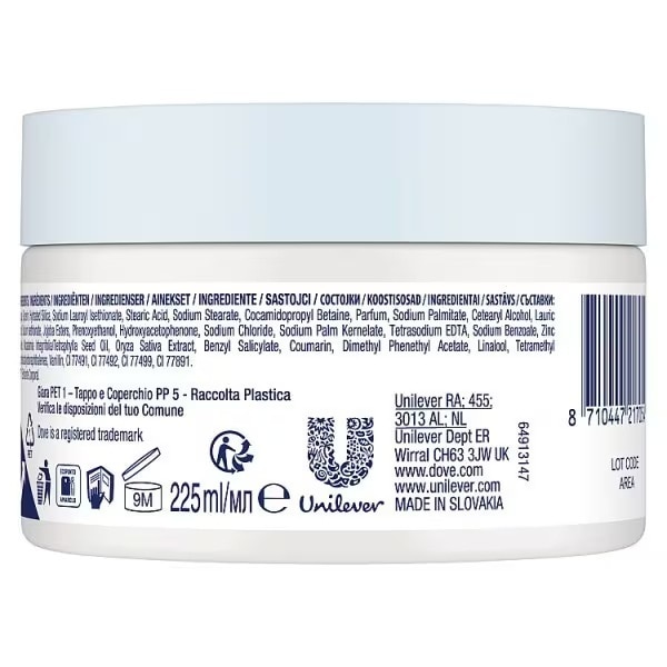 Dove Shower Body Scrub Macadamia Jar 225ml