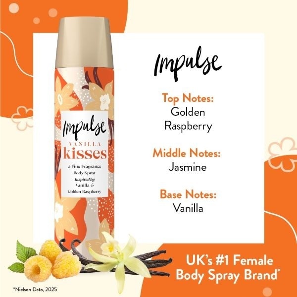 Impulse Vanilla Kisses Body Spray 75ml