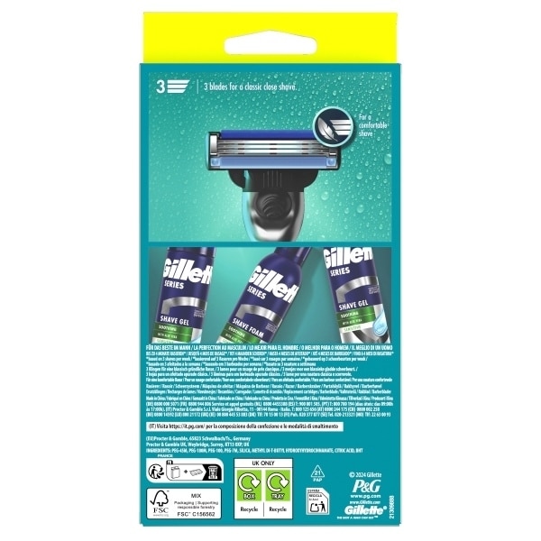 Gillette Mach3 Starter Kit 4 Blade 8s