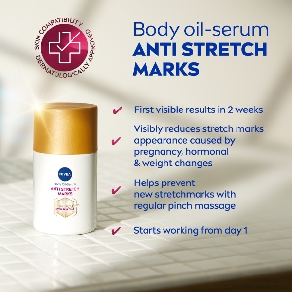 Nivea Luminous630 Anti-Stretch Mark Body Oil Serum