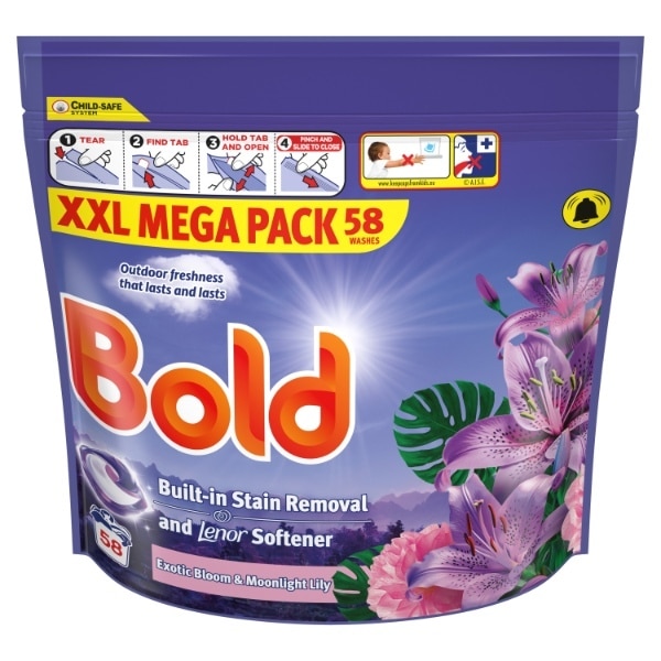 Bold 2In1 Pods Exotic Bloom 58 Pack