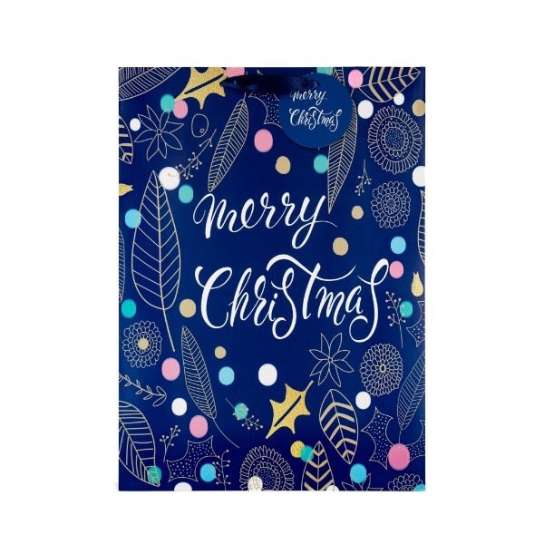 Xl Large Bag Blue Merry Xmas