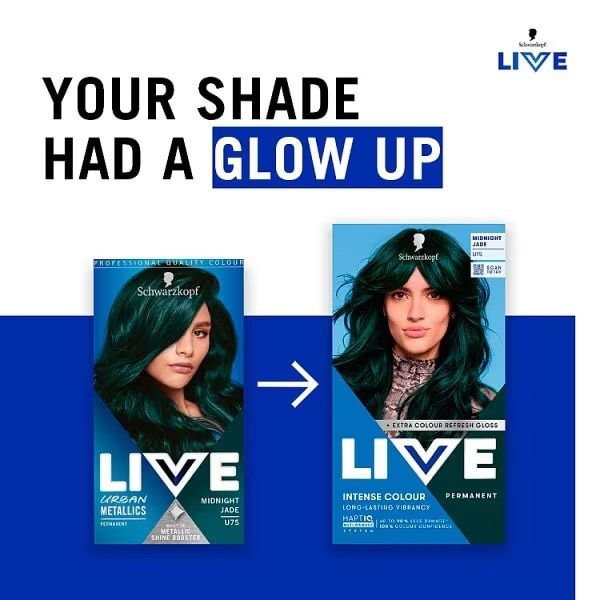 Live U75 Midnight Jade Permenant Hair Dye