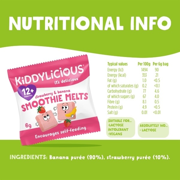 Kiddylicious Strawberry Melts 6G