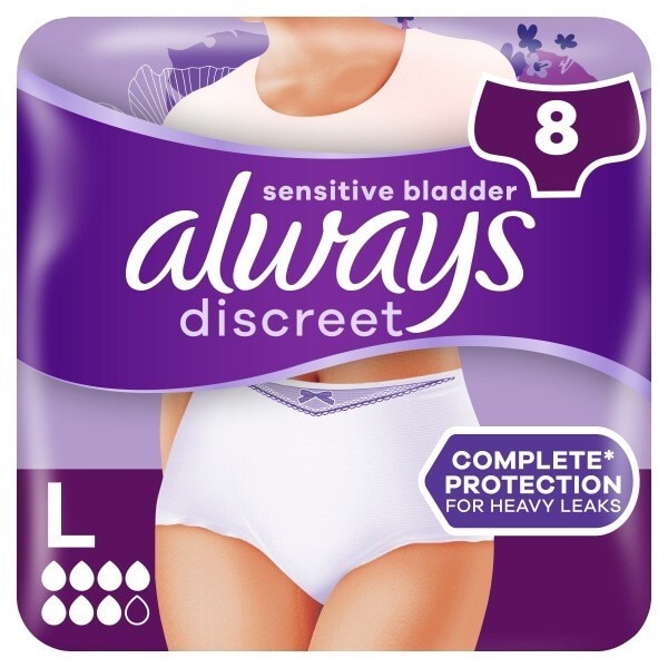 ALWAYS DISCREET INCO PANTS PLUS L 8