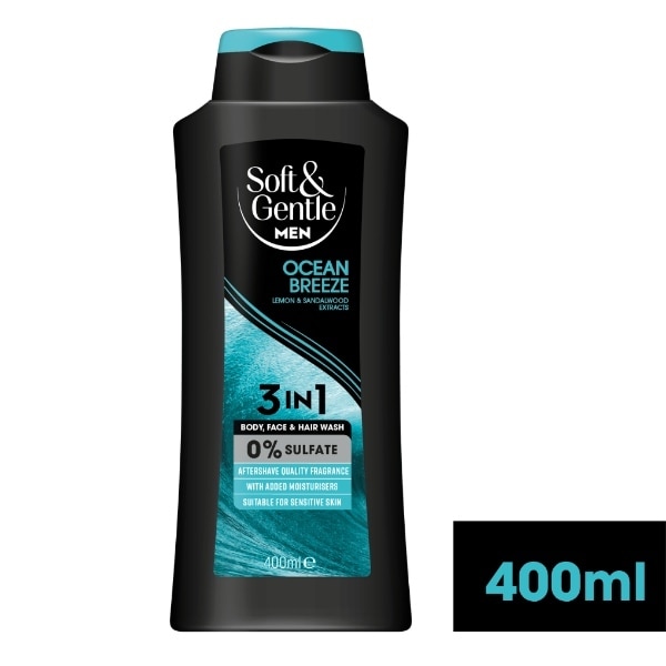 Soft & Gentle Men Ocean Breeze 3 In 1 Shower Gel 400Ml