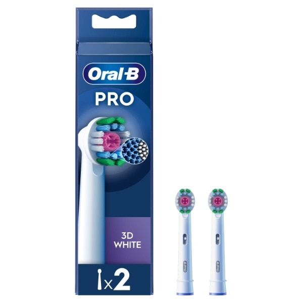 Oral-B Pro 3D White Toothbrush Heads 2 Pack