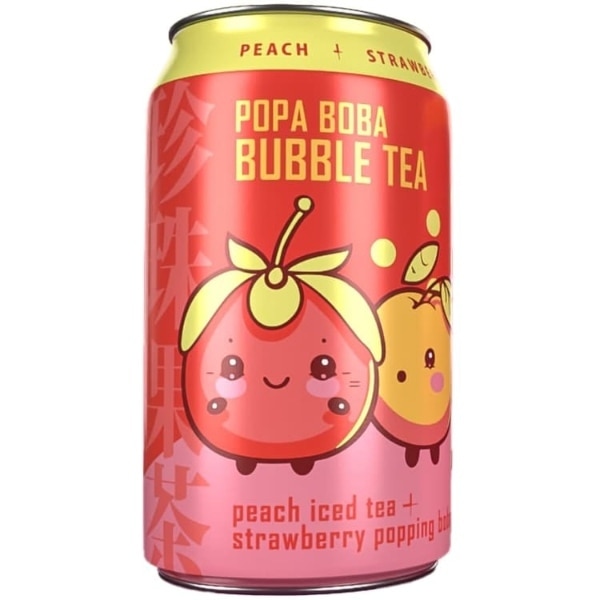 Popa Boba Bubbletea Peach Strawberry 320ml