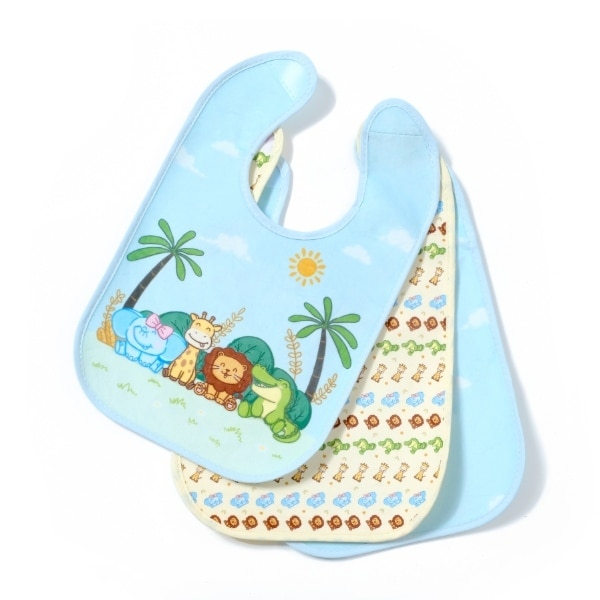 Griptight Printed Bibs 3 Pack Animals