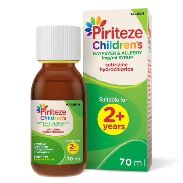 Piriteze Chlidren's Hayfever & Allergy 1mg/ml Syrup 2+